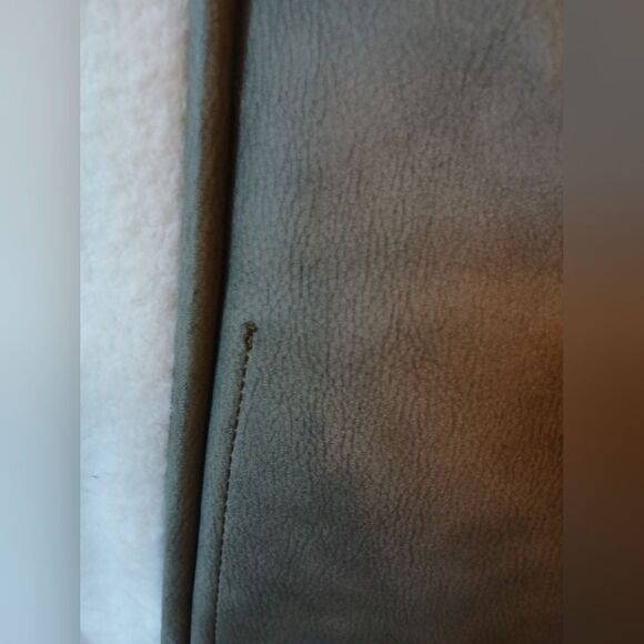 UNBILLION Fall Forest Green Depuis 1996 Tote Vegan Leather Faux Shearling Purse - Picture 11 of 13